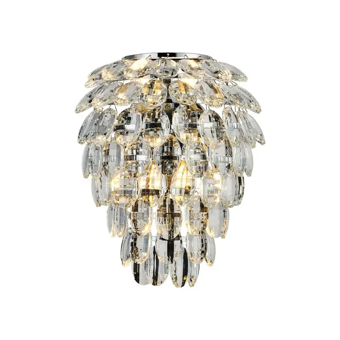 Coniston IP Wall Lamp, 4 Light G9, IP44, Polished Chrome/Crystal