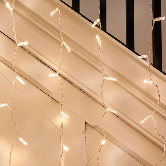 Core Connect 2m x 1m 96 Warm White Connectable Curtain Lights Clear Cable