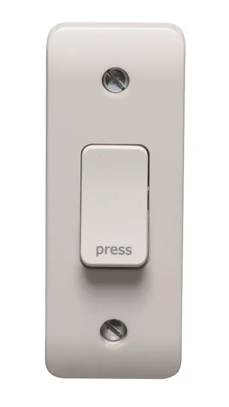Crabtree Instinct 10A 1G 2 Way Retractive Architrave Switch Printed Press Cr1179/Pr