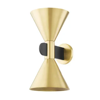 Cranston Two Light Wall Sconce (4916-AGB/SBK)