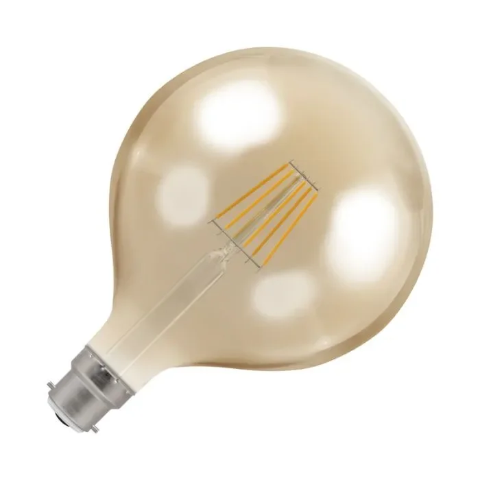 Crompton 7.5W Very Warm White Dimmable LED Decorative Filament 120mm Globe Bulb – Bayonet Cap