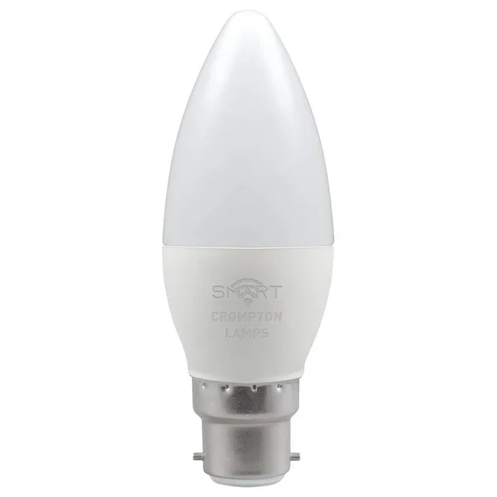 Crompton LED Candle 5W B22d Opal Warm White Dimmable Smart Wifi
