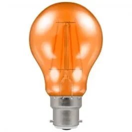 Crompton LED Filament Harlequin GLS 4.5W BC B22 Orange Coloured