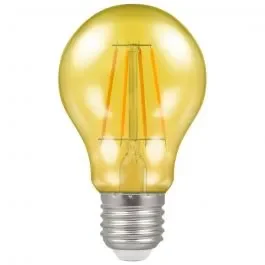 Crompton LED Filament Harlequin GLS 4.5W ES E27 Yellow Coloured