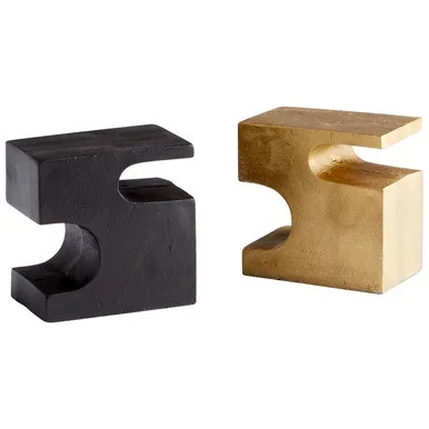 Cyan Bookends in Bronze And Brass – 10091
