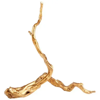 Cyan Sculpture in Gold Leaf – 09132