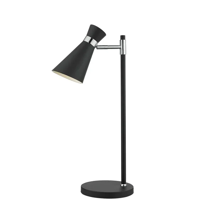 Dar ASH4122 Ashworth Matt Black Table Lamp
