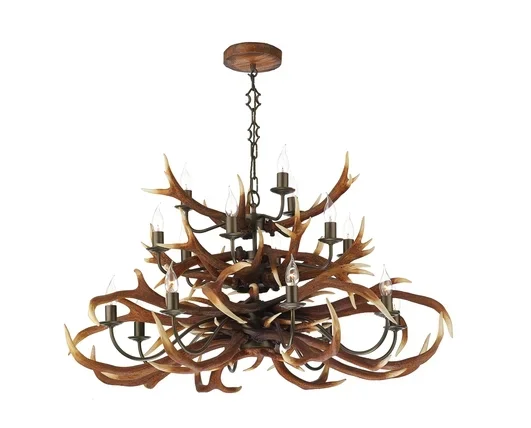 David Hunt ANT1729 Antler 7 Light Tiered Pendant