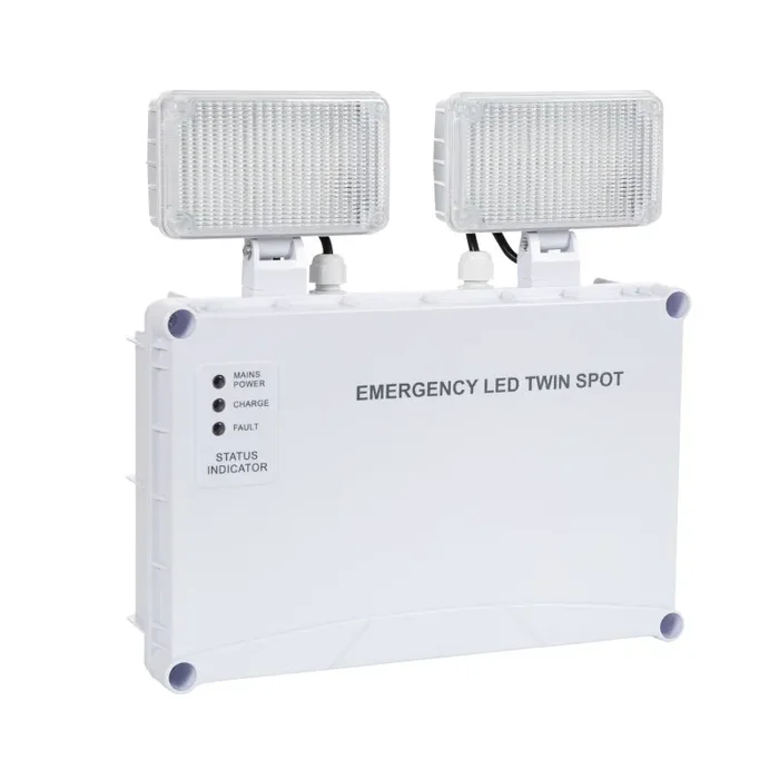 Daylight Square 6W TwinSpot LED Emergency Light – White