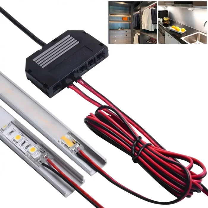 Distributor Connector Kit with 10 Outputs And 5M Connector Cables for Power Supply 12/24V LED Strips