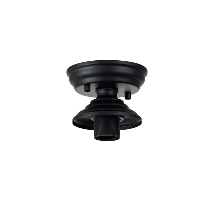 Docker Flush Ceiling Fitting, 1 x E27, Black LO183093