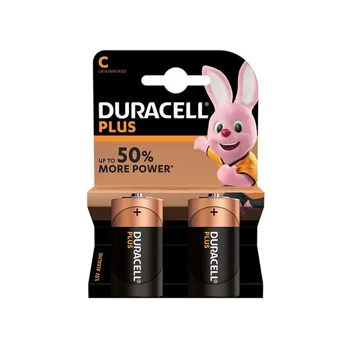 Duracell Plus Power C Batteries – 2 Pack