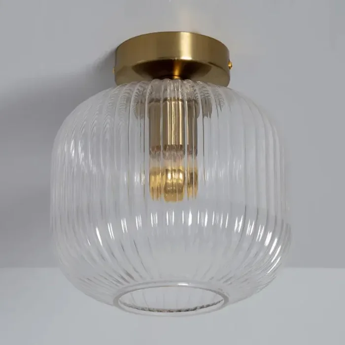 Edit Anfora Glass Flush Ceiling Light – Gold