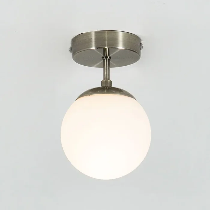 Edit Evie Semi-Flush Glass Ceiling Light – White