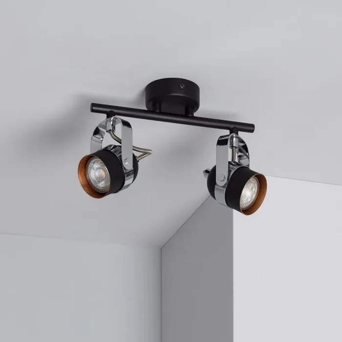 Edit Sinner 2 Light Ceiling Spotlight Bar – Black