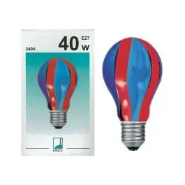 EGLO 85936 40W 240V ES E27 GLS Blue Red Vertical Coloured Painted