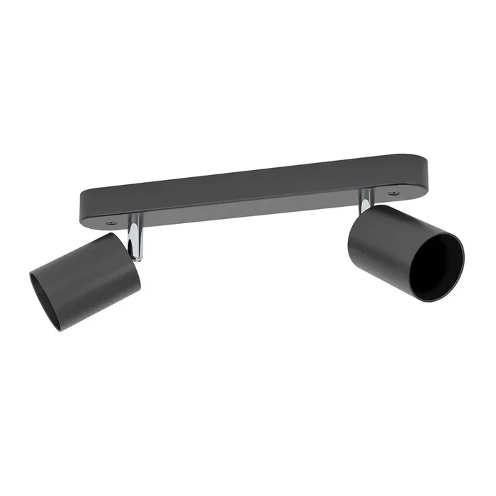Eglo Basic Reciso-E Black Steel Eco Friendly 2-Light Spotlight RECISO-E part number – 74007