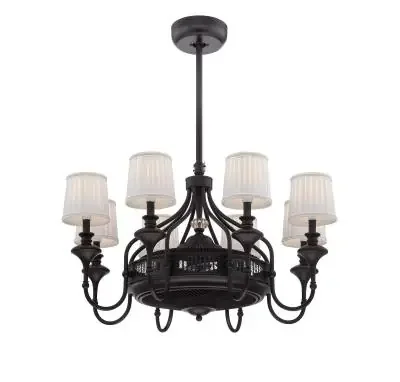 Eight Light Fan D‘lier