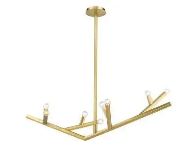 Eight Light Linear Chandelier