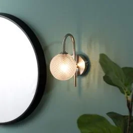 Elle IP44 Wall Light in Brushed Chrome