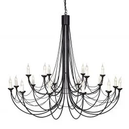 Elstead CB18 BLACK Carisbrooke 18lt Chandelier Black
