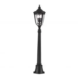 Elstead FE/EB4/M BLK English Bridle 3lt Medium Pillar Lantern Black