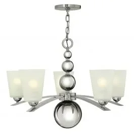 Elstead HK/ZELDA5 PN Zelda 5lt Chandelier Polished Nickel