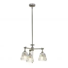 Elstead Lighting BATH/AGATHA3P BN Agatha 3Lt Pendant Brushed Nickel