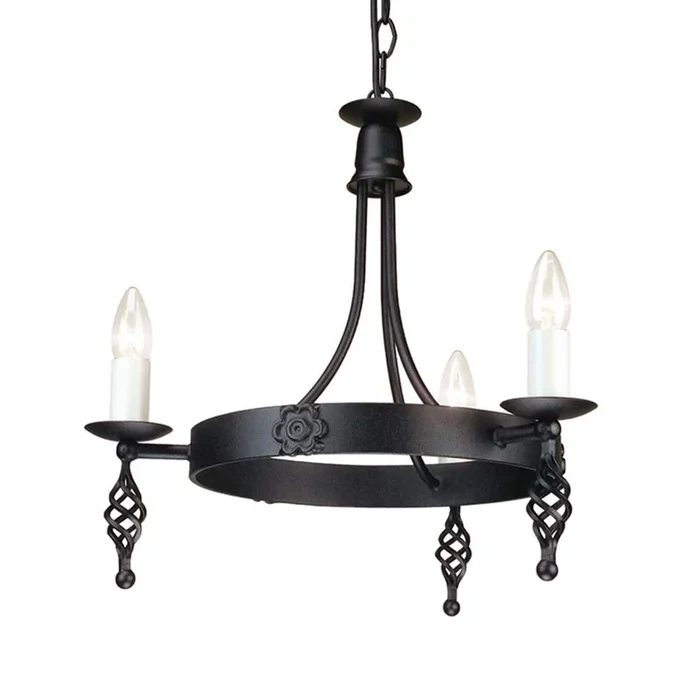 Elstead Lighting Chandelier from the Belfry range. Belfry 5 Light Chandelier Product Code = BY5-BLACK