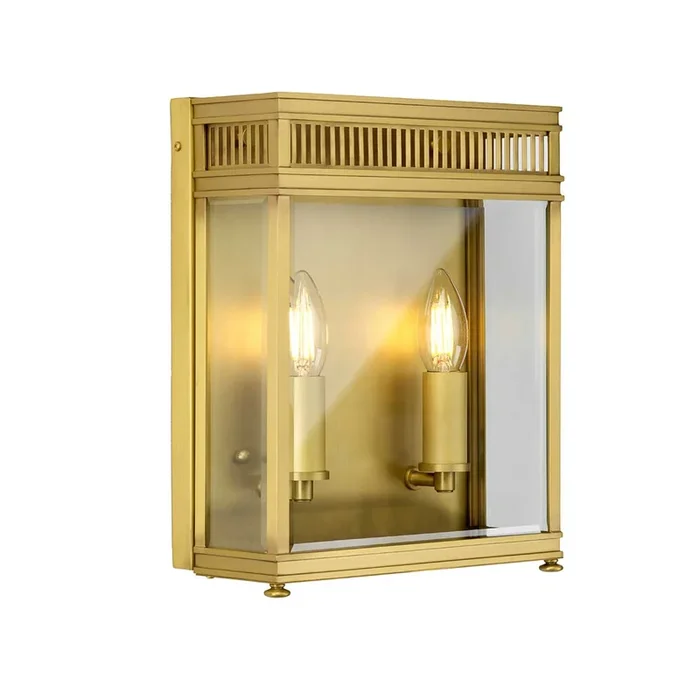 Elstead Lighting Outdoor Wall Light from the Holborn range. Holborn 2 Light Half Lantern Medium Product Code = HL7-M-DB