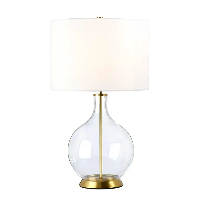 Elstead Lighting Table Lamp from the Orb range. Orb 1 Light Table Lamp (Complete with Black Shade) Product Code = ORB-CLEAR-PN-BLK