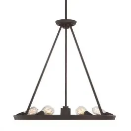Elstead QZ/THEATERROW6WT Uptown Theater Row 6lt Chandelier