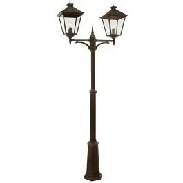 Elstead TG6 BLK/GOLD Turin Grande Twin Post Black/Gold