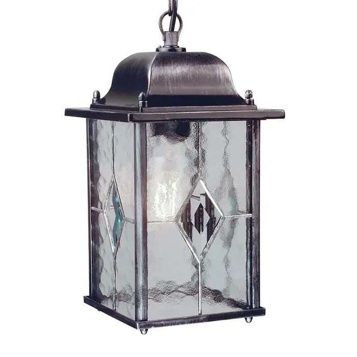 Elstead Wexford Pendant Porch Lantern – Black