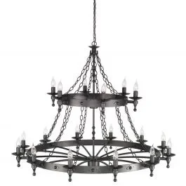 Elstead WR18 GRAPHITE Warwick 18lt Chandelier Graphite