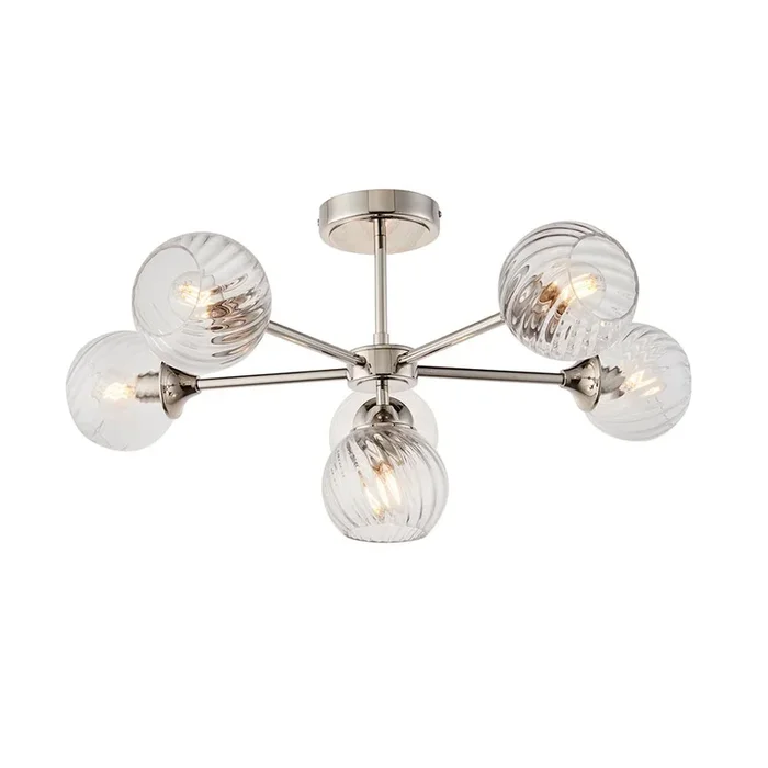 Endon Allegra 6 light Chrome Semi Flush 104050