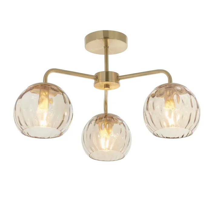 Endon Dimple 3lt Semi flush Light 91968