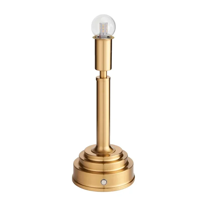 Endon Lighting 110461 Upton Rechargeable 1lt Table Indoor light fitting Brushed aged brass plate