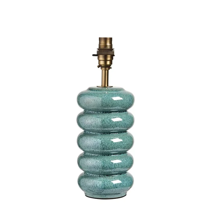 Endon Lighting 111255 Squash 1lt Table Indoor light fitting Ocean spray glaze & brushed aged brass plate