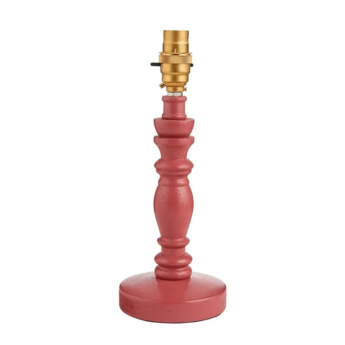 Endon Lighting 111521 Bibury 1lt Table Indoor light fitting Satin pink clay paint & brushed aged brass plate
