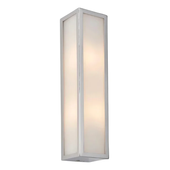 Endon Lighting 96137 Newham Bathroom Wall Light Chrome plate & frosted glass Dimmable