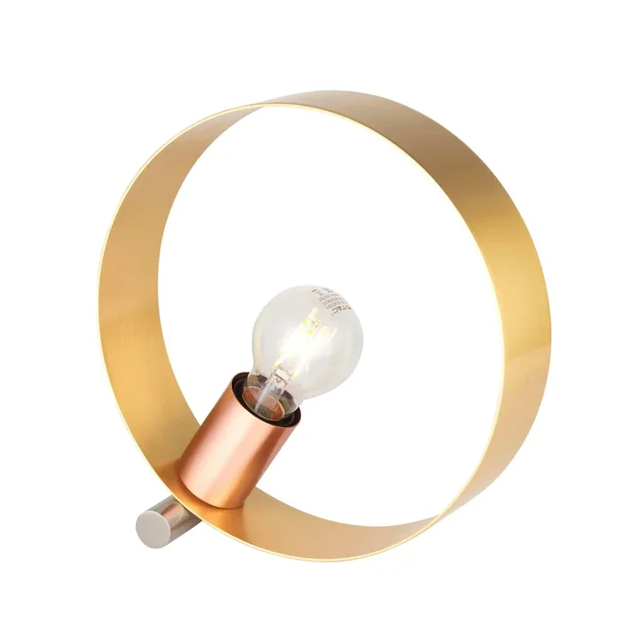 Endon Lighting 97665 Hoop Indoor Table Lamps Brushed brass, nickel & copper plate Non-dimmable