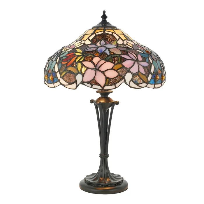 Endon Tiffany Lighting 64327 Indoor Table Light Sullivan Range 2 x 40W E14 candle Non-dimmable
