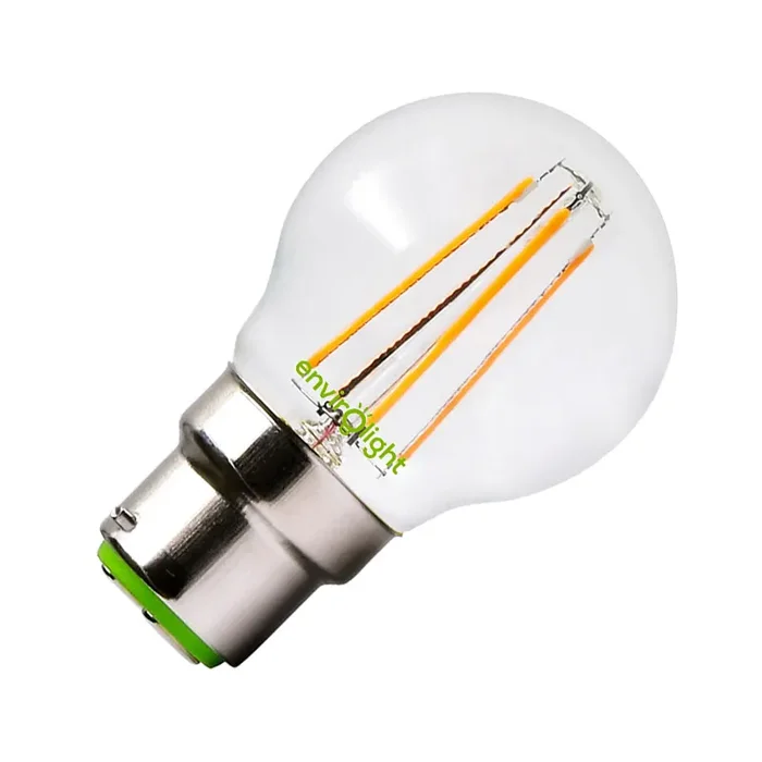 Envirolight 4W Warm White LED Dimmable Decorative Filament Golfball Bulb – Bayonet Cap