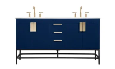 Eugene Double Bathroom Vanity (VF48860DMBL)