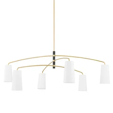 Evelyn Six Light Chandelier (H612806-AGB/SBK)