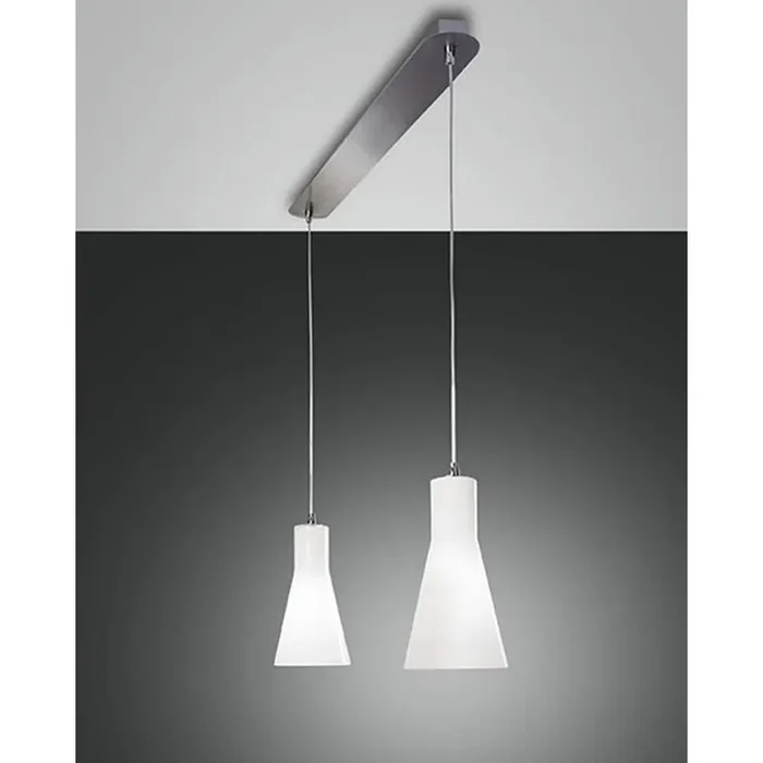 Fabas Luce DIANA hanging light chrome, 2-light sources