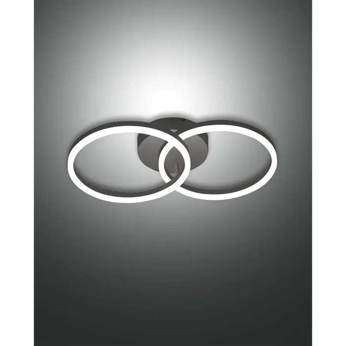 Fabas Luce Giotto Wall Light LED black, 2-light sources