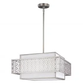Feiss FE/KENNEY/3P Kenney Sunrise Silver 3 Light Pendant Light