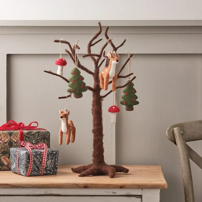 Felt Twig Tree & Winter Woodland Felt Hanging Decorations Bundle